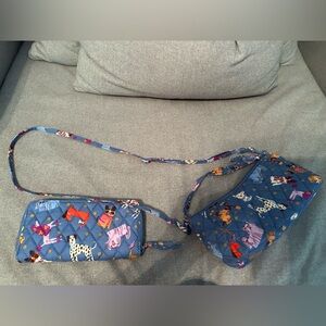 VeraBradley barkpark continental wallet, mini slouchy crossbody, small backpack